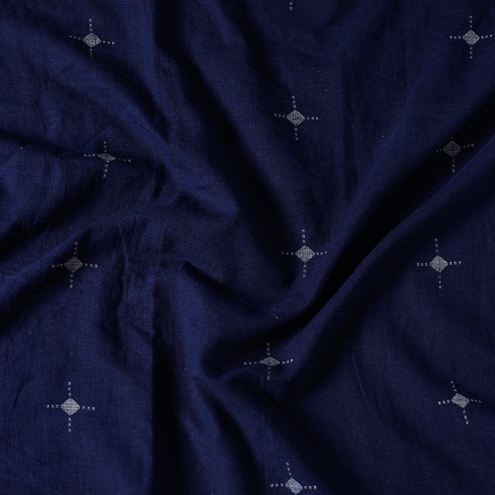 Burdwan Bengal Jamdani Buti Handloom Washed Cotton Precut Fabric (0.8 meter)