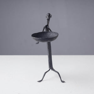Bastar Tribal Wrought Iron Monkey Candle Stand (4 x 3 in)