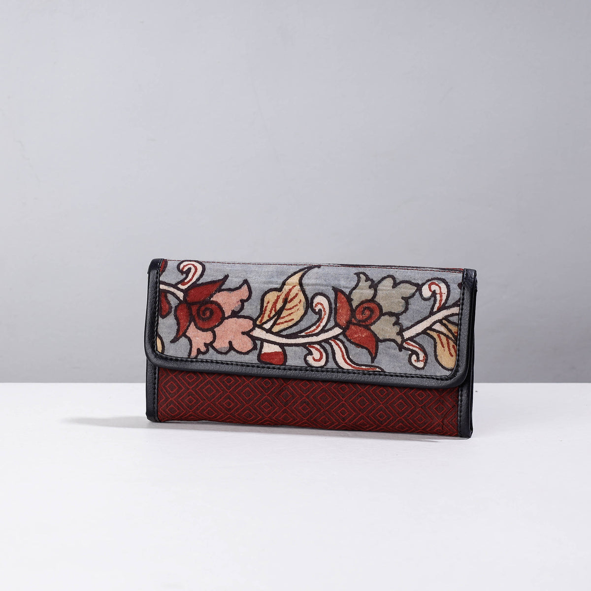 Handpainted Kalamkari Natural Dyed Cotton Clutch