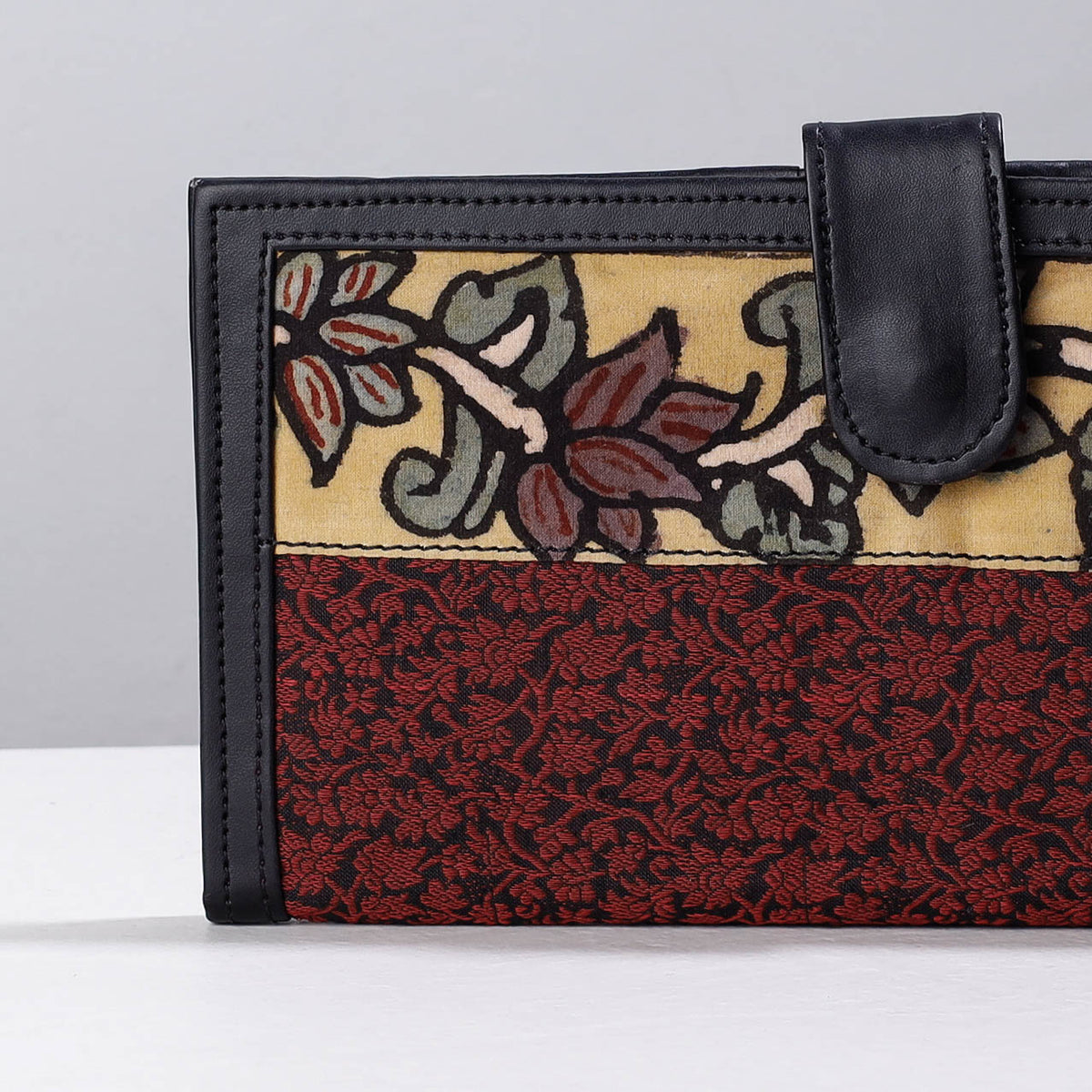 Handpainted Kalamkari Natural Dyed Cotton Clutch
