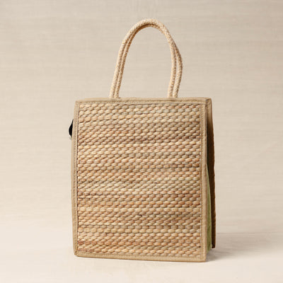 Handmade Organic Water Hyacinth Tiffin Bag from Assam