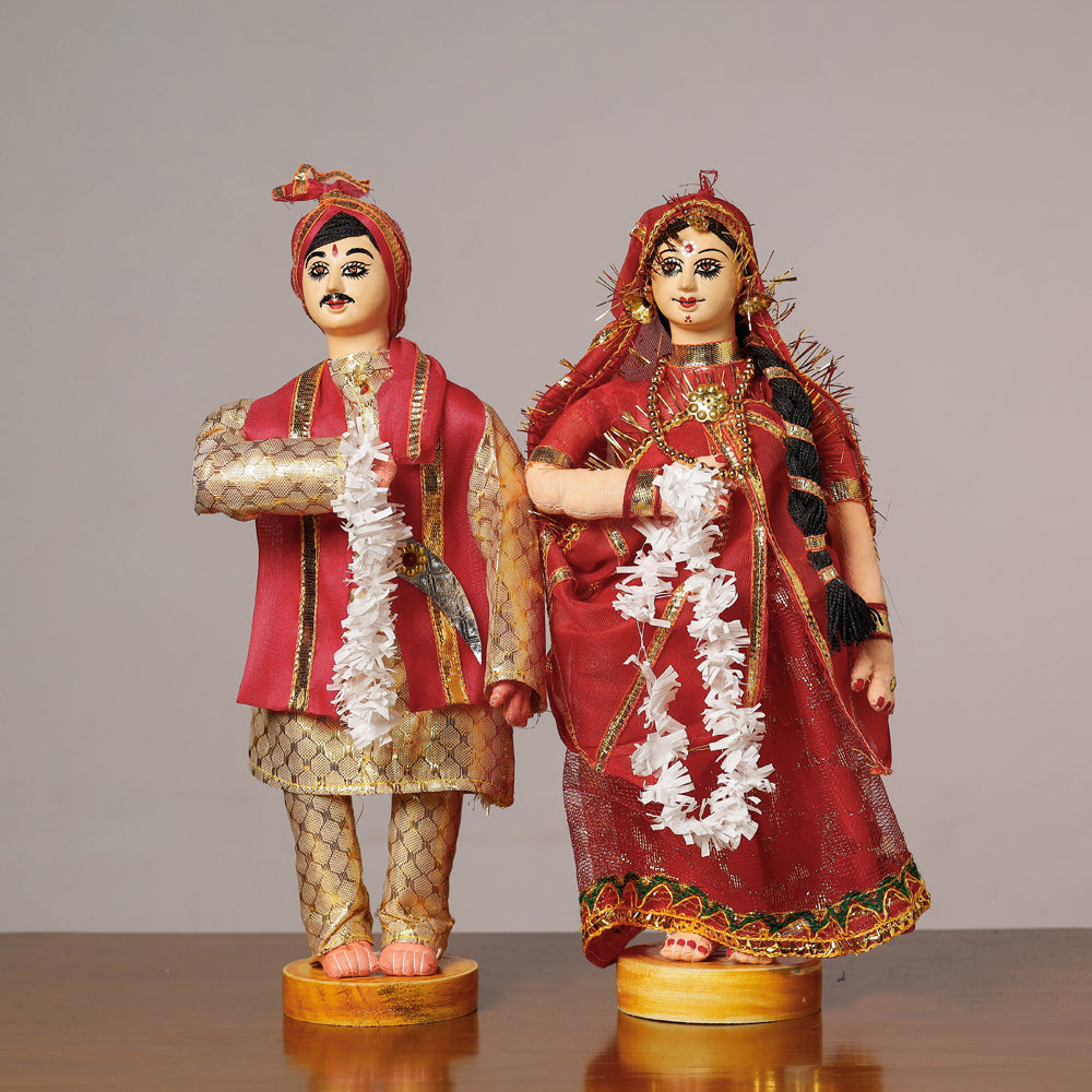 Traditional Handmade Marwadi Couple Dolls