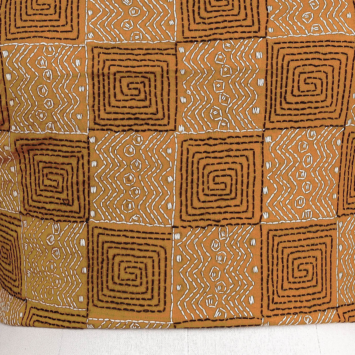 Bengal Kantha Embroidered Pure Cotton Blouse Piece