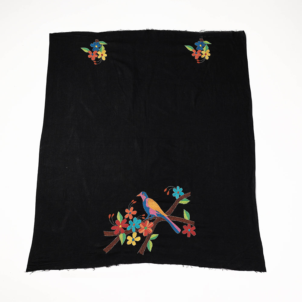 Bengal Kantha Embroidered Pure Cotton Blouse Piece