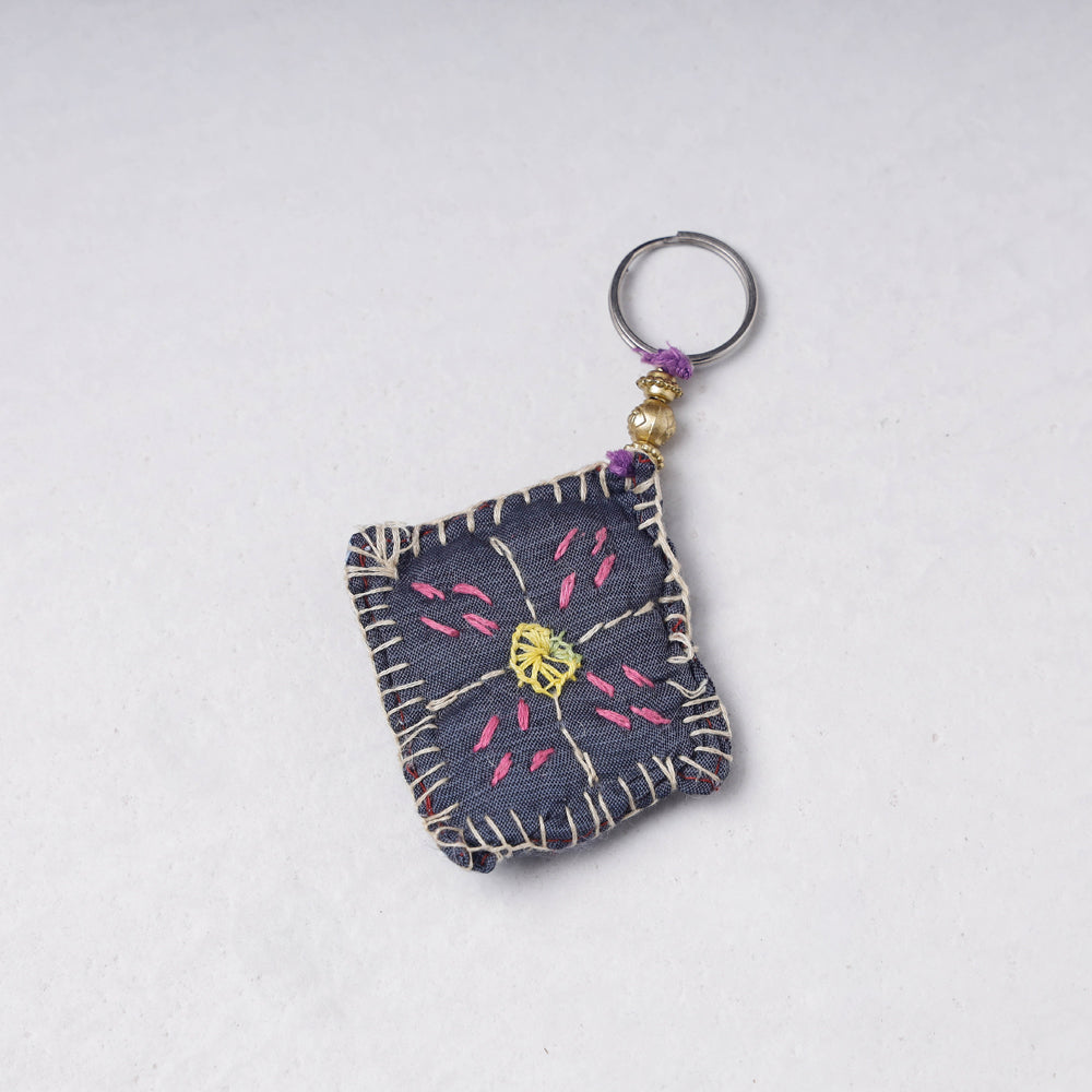 Handmade Mirror &amp; Threadwork Keychain