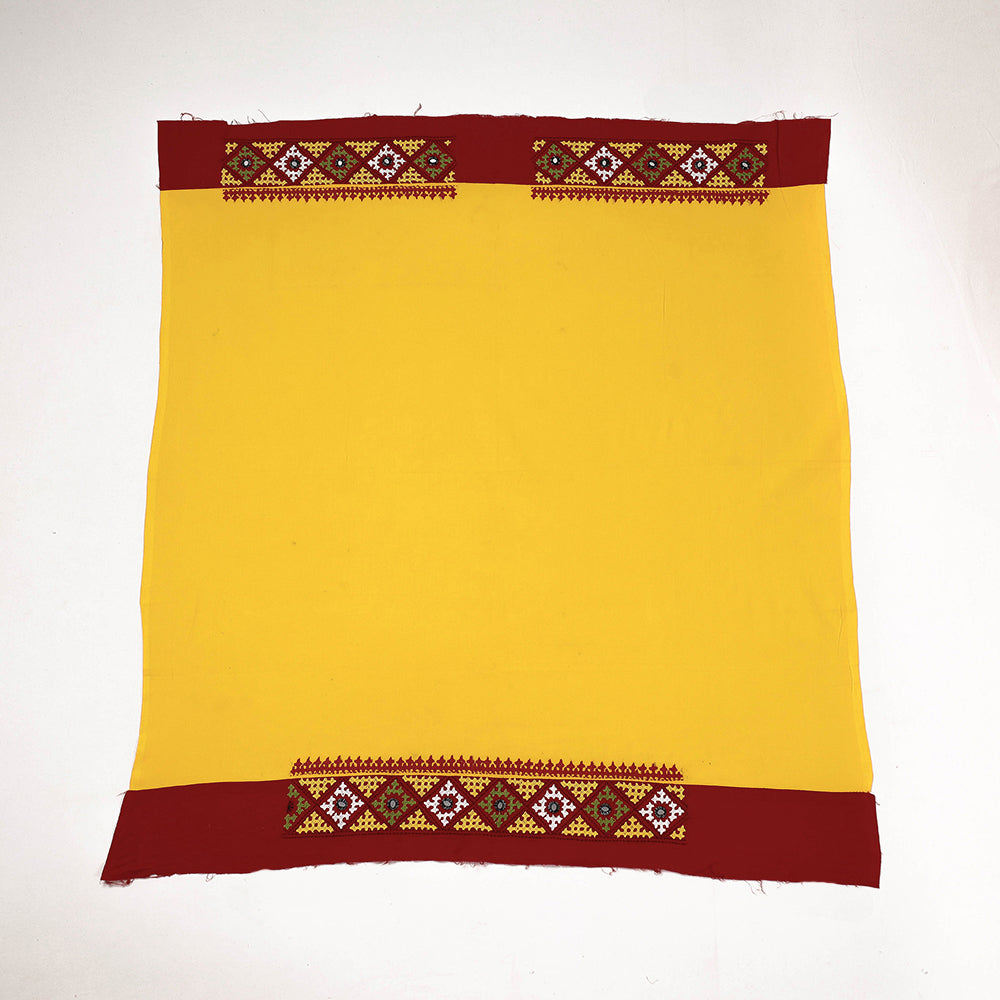 Bengal Kantha Embroidered Kutch Design Pure Cotton Blouse Piece