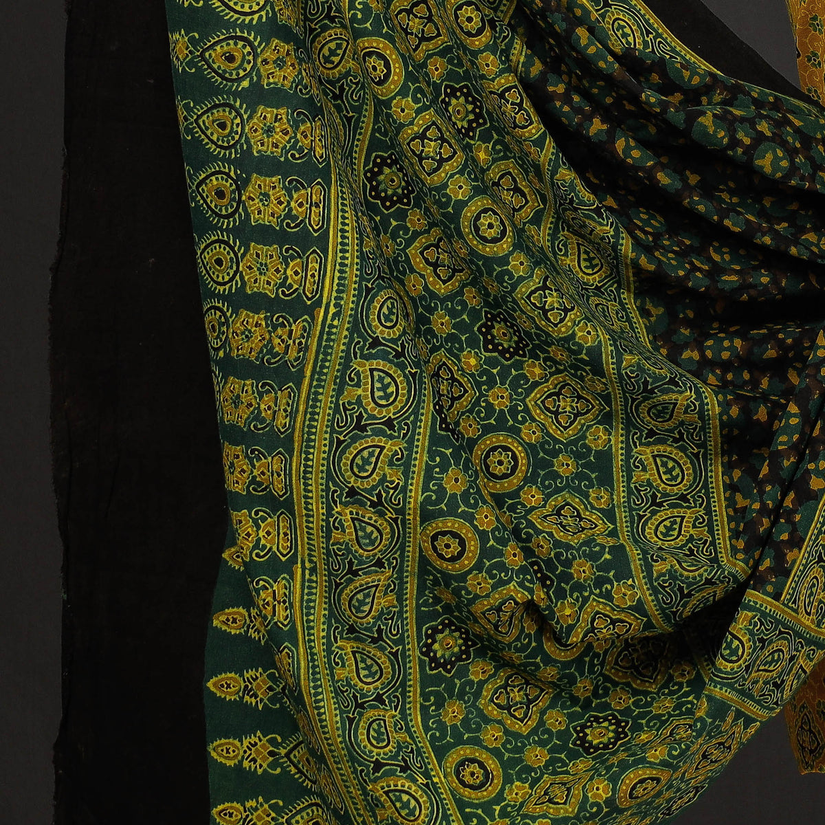 3pc Ajrakh Block Printed Cotton Suit Material Set