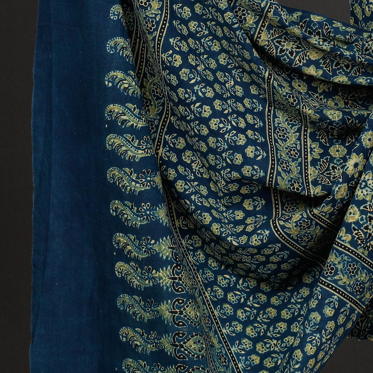 3pc Ajrakh Block Printed Cotton Suit Material Set