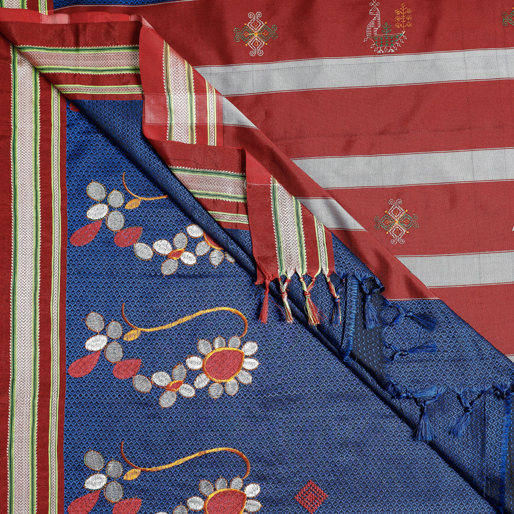 Karnataka Khun Weave Cotton Saree with Embroidery