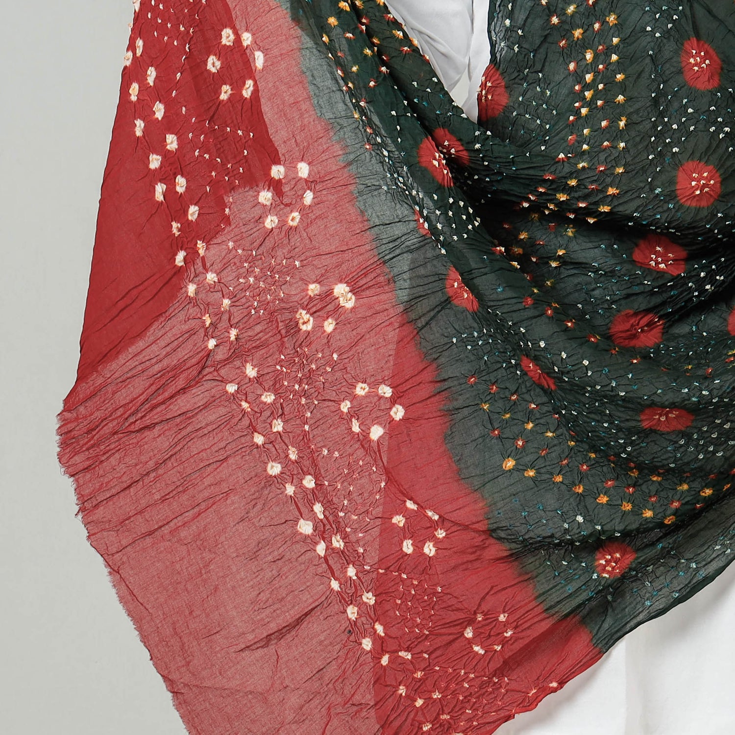 Traditional Kutchi Bandhani Tie-Dye Cotton Dupatta