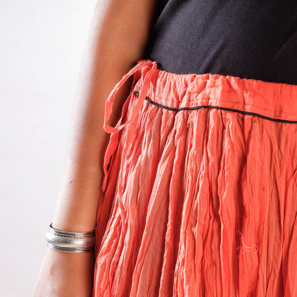 Kusumlata Plain Cotton Crinkle Long Skirt
