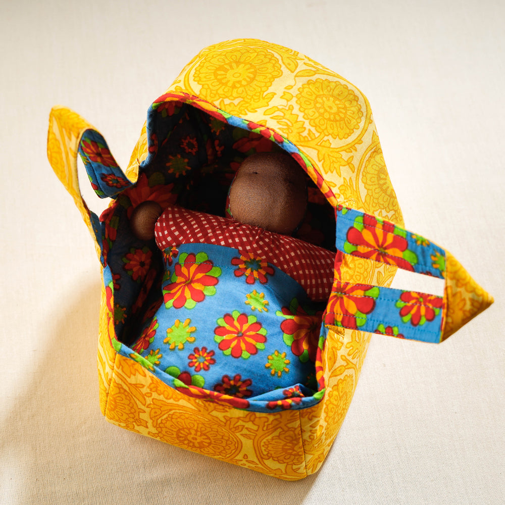 Handmade Blue Mango Stuffed Toy - Bunting Baby