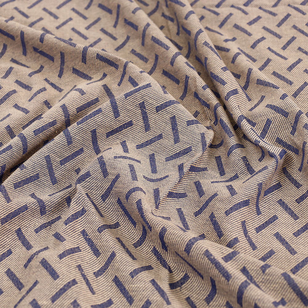 Pure Cotton Handloom Double Bedcover from Bijnor by Nizam (106 x 95 in)
