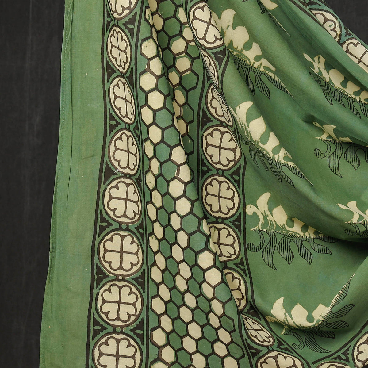 3pc Pipad Block Printing Cotton Suit Material Set