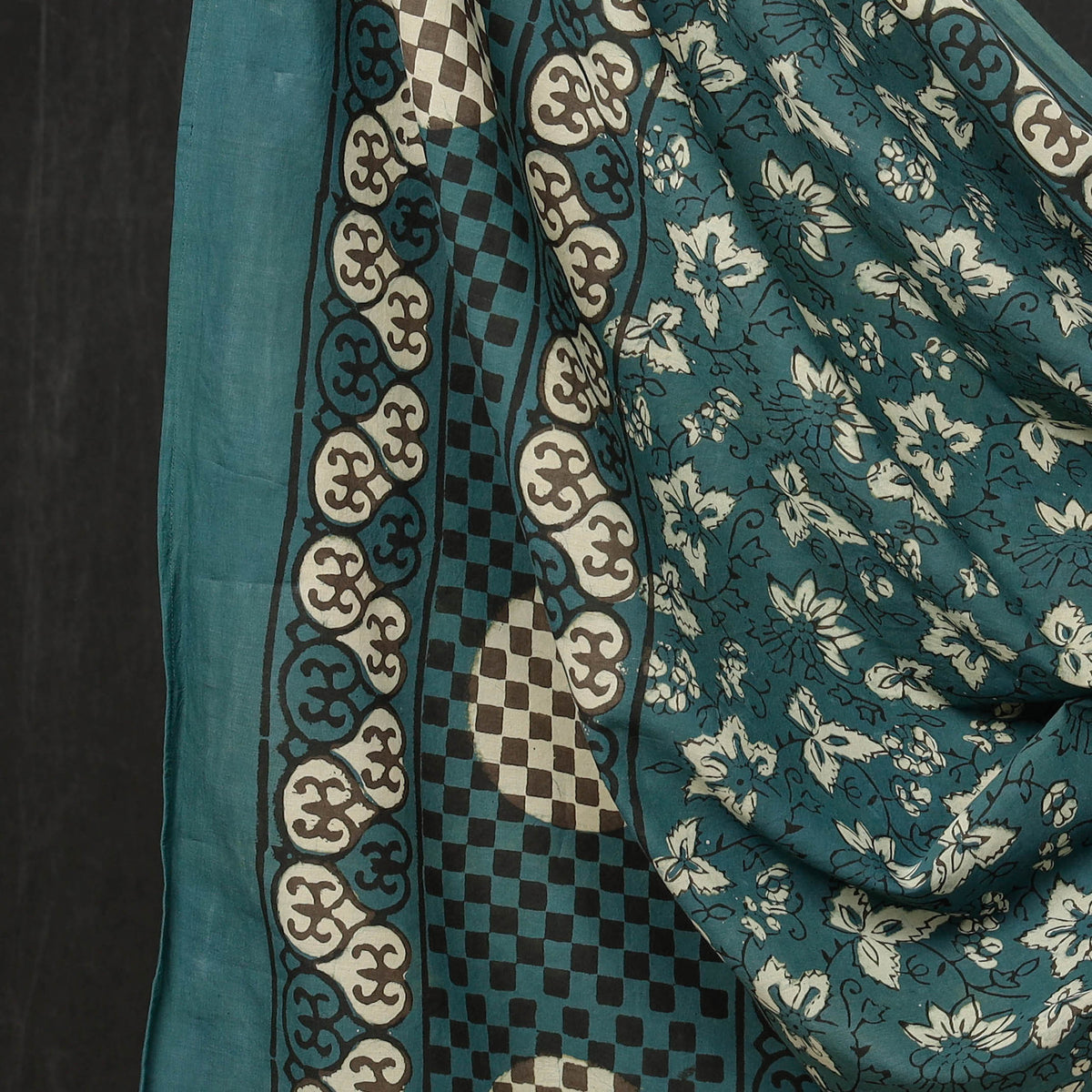 3pc Pipad Block Printing Cotton Suit Material Set