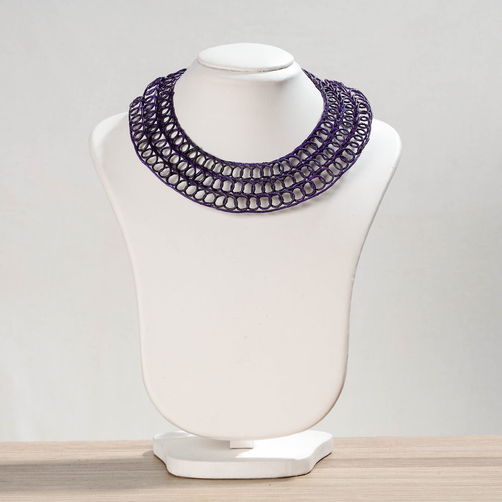 Hand Braided Natural Sikki Grass Necklace