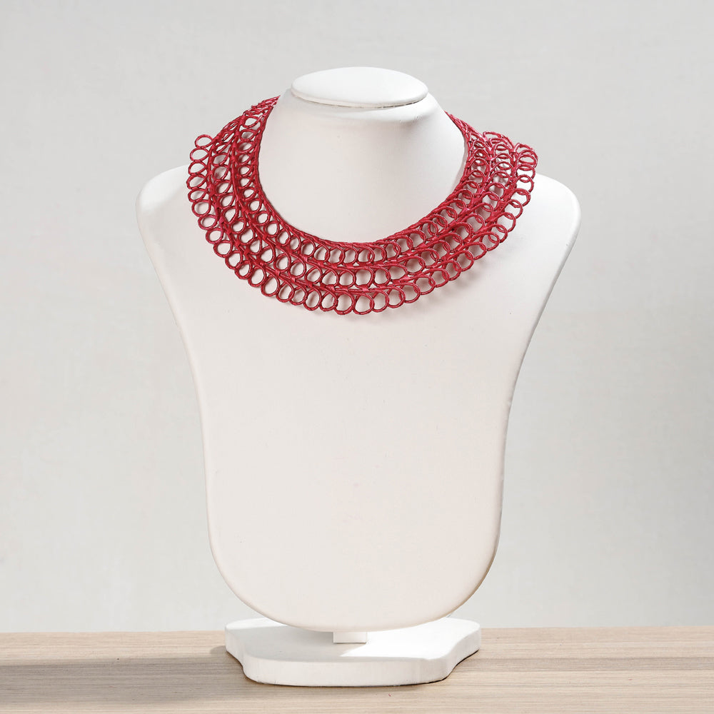 Hand Braided Natural Sikki Grass Necklace