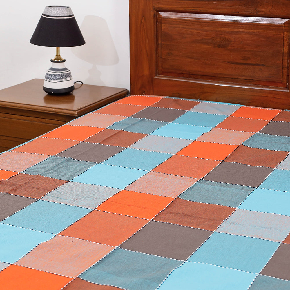 Pure Cotton Handloom Single Bedcover from Bijnor by Nizam (91 x 61 in)