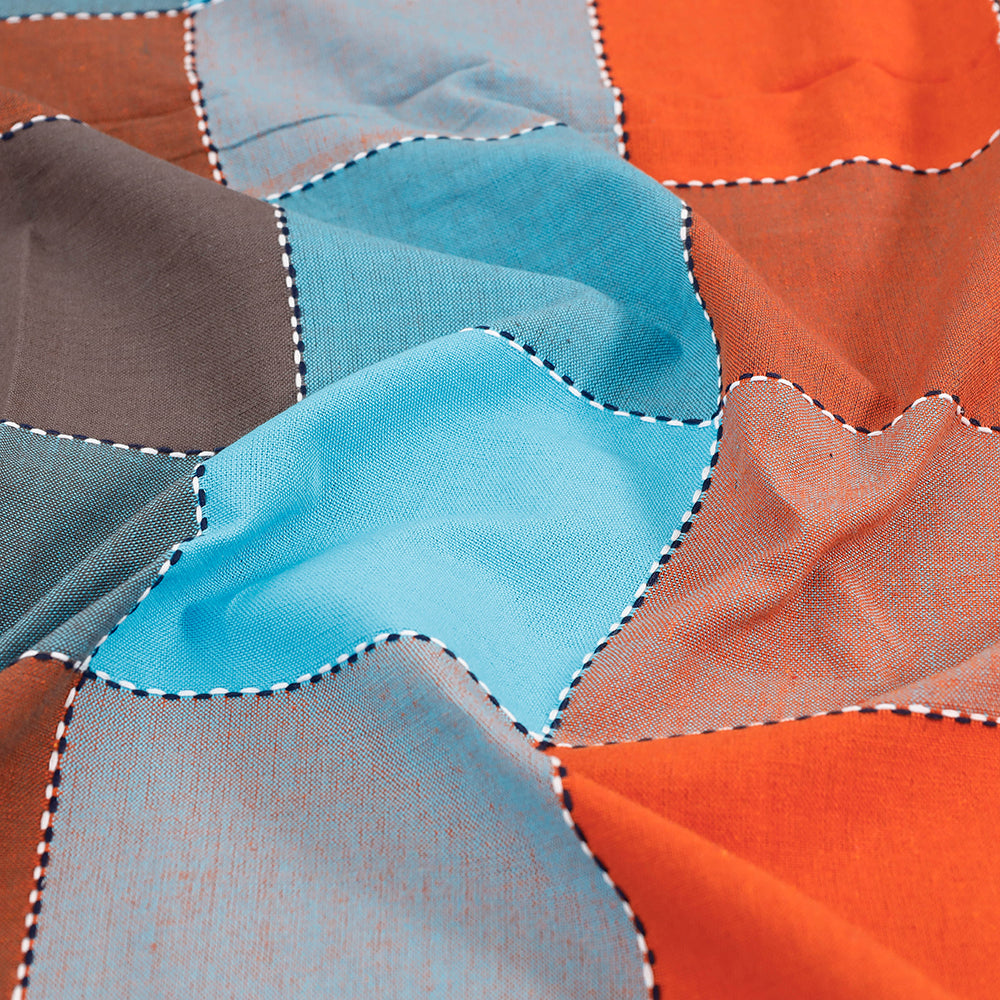 Pure Cotton Handloom Single Bedcover from Bijnor by Nizam (91 x 61 in)