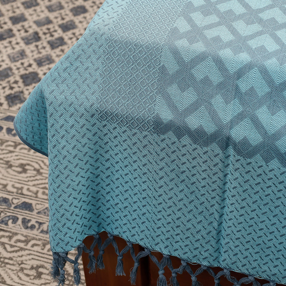 Pure Cotton Handloom Single Bedcover from Bijnor by Nizam (91 x 61 in)