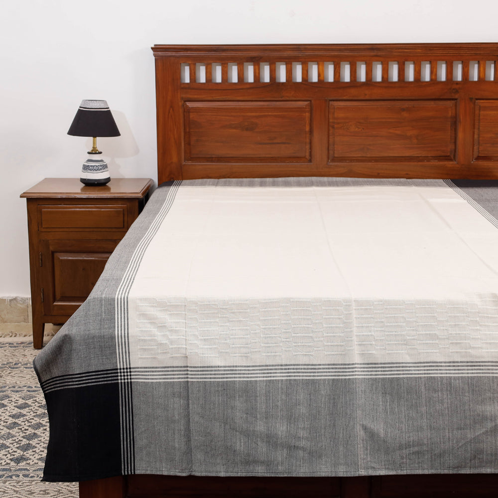 Pure Cotton Handloom Single Bedcover from Bijnor by Nizam (91 x 61 in)