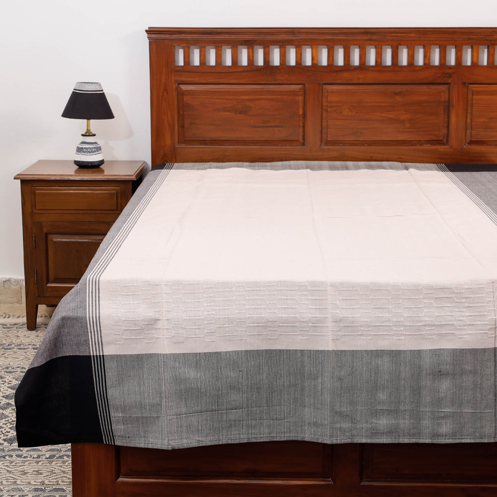 Pure Cotton Handloom Single Bedcover from Bijnor by Nizam (91 x 61 in)