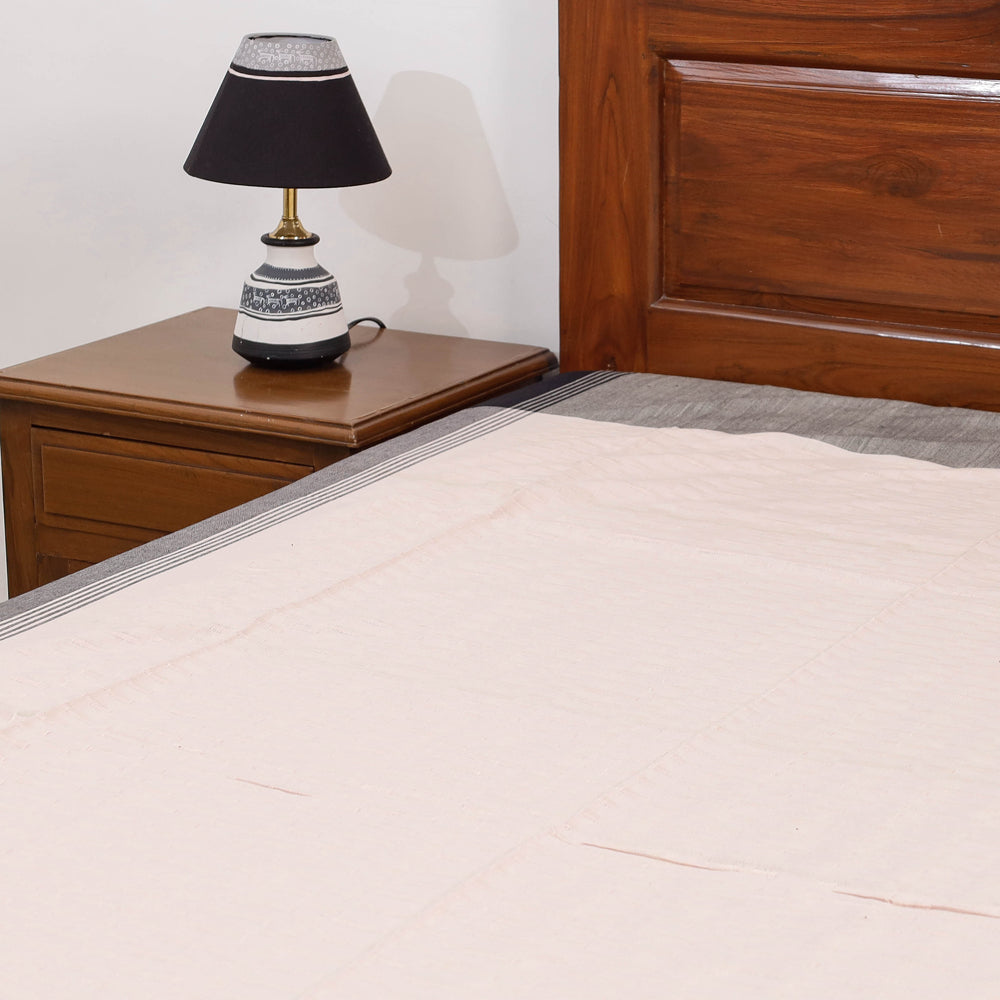 Pure Cotton Handloom Single Bedcover from Bijnor by Nizam (91 x 61 in)