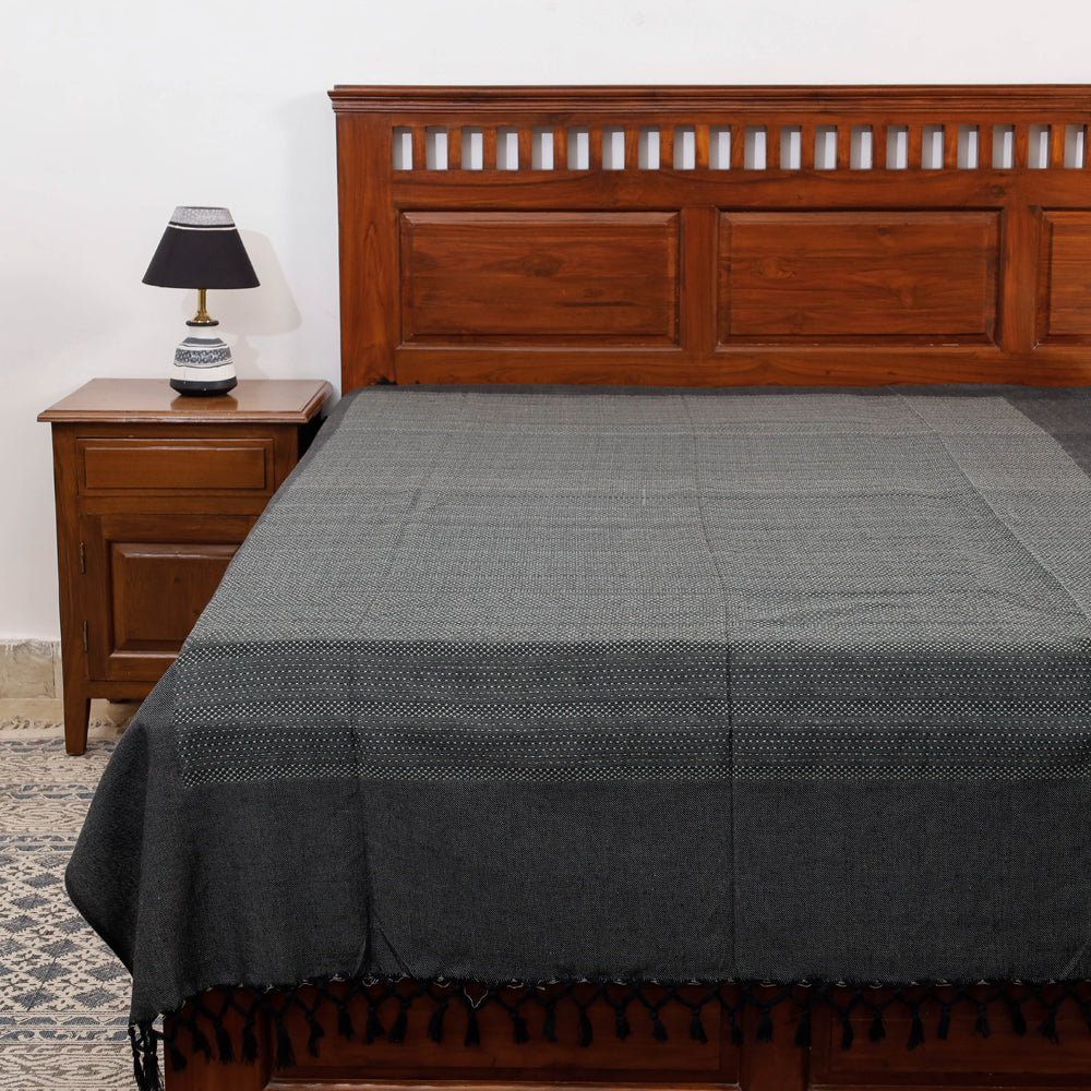 Pure Cotton Handloom Single Bedcover from Bijnor by Nizam (91 x 61 in)