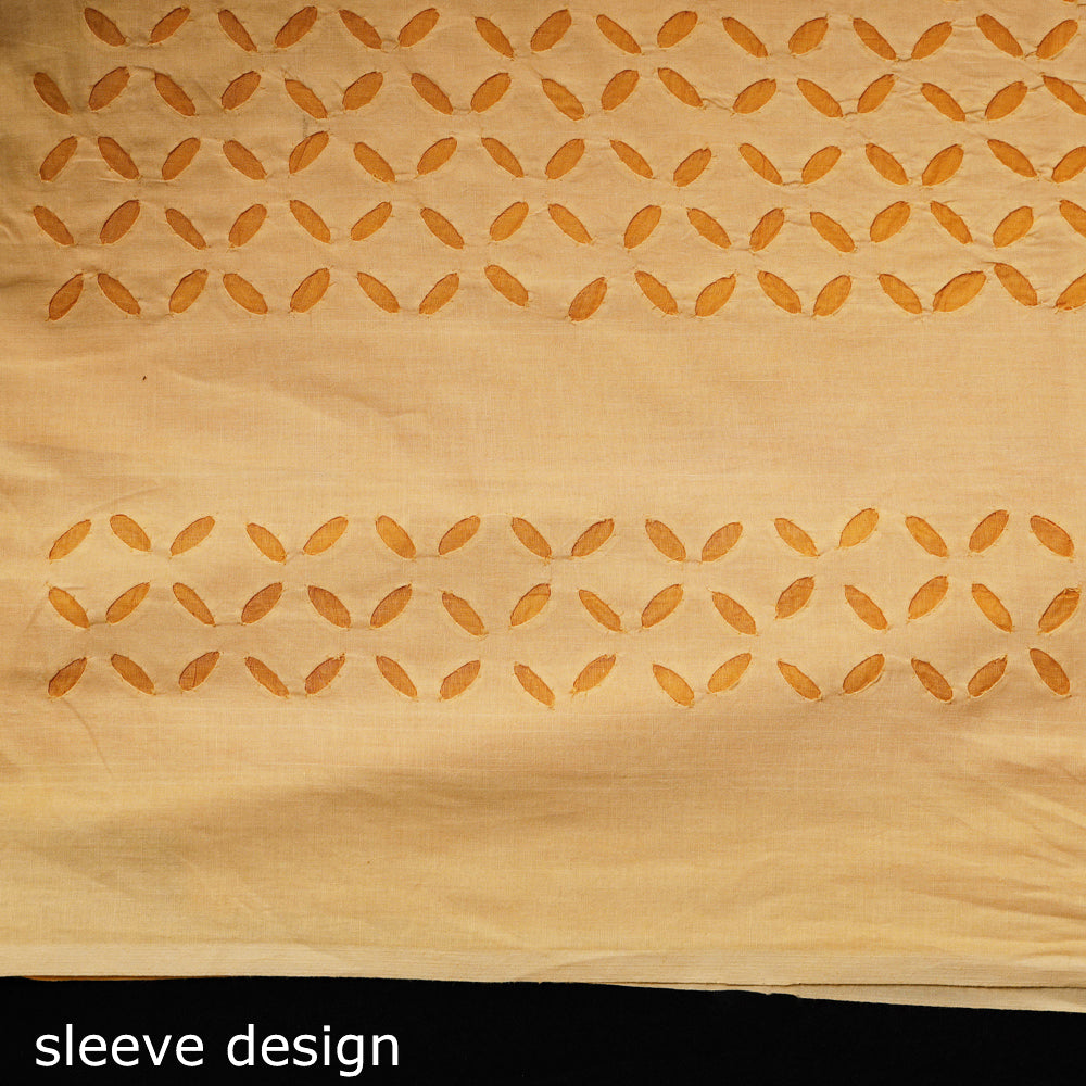3pc Barmer Applique Cut Work Cotton Suit Material Set