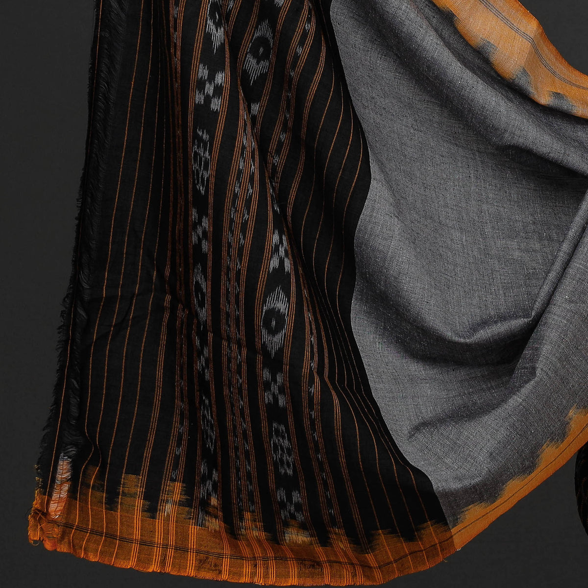 3pc Sambalpuri Ikat Mercerised Cotton Handloom Suit Material Set
