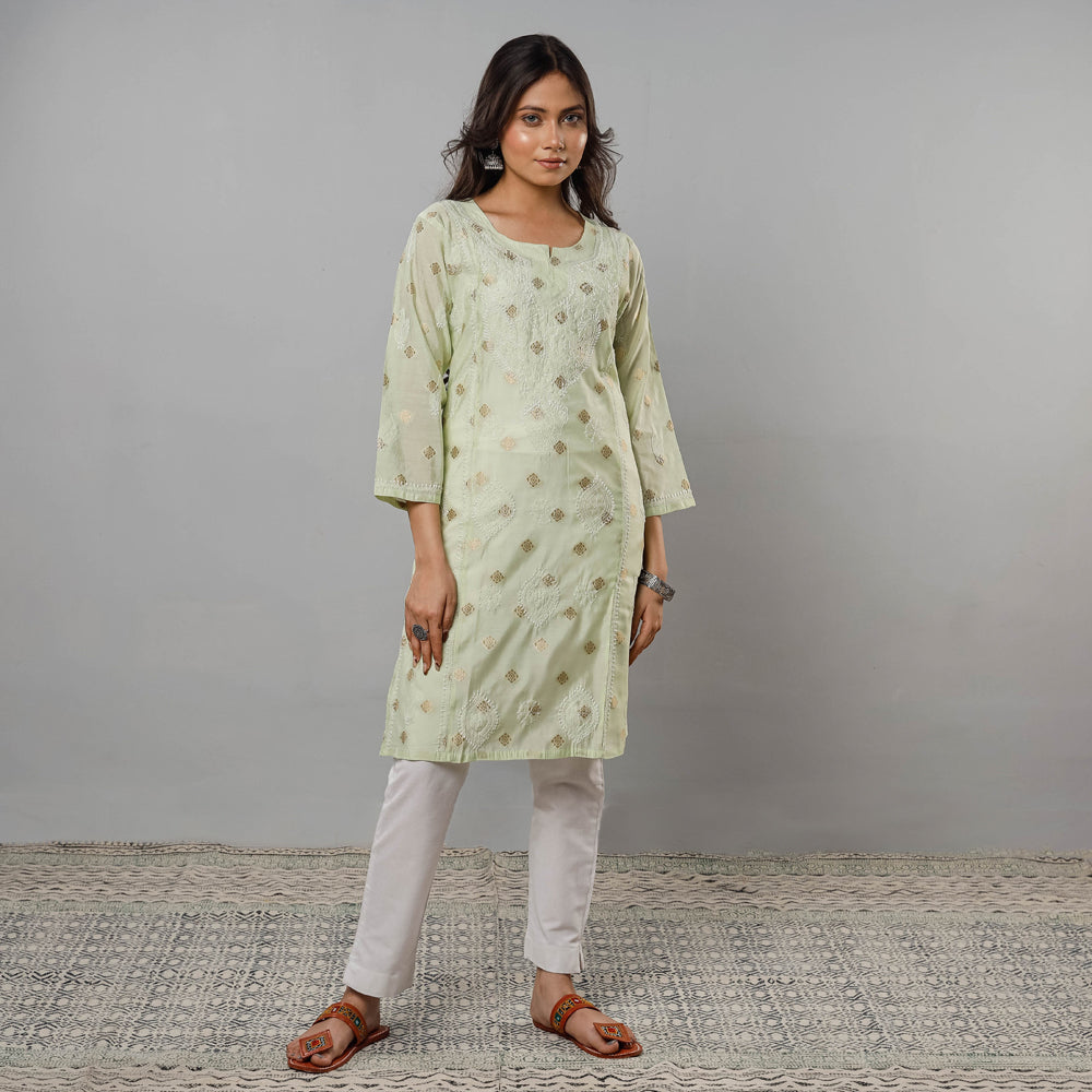 EMBROIDERY FULL ZARI WORK KURTI