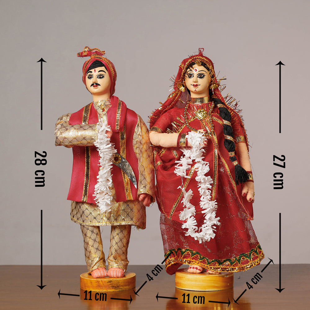 Traditional Handmade Marwadi Couple Dolls
