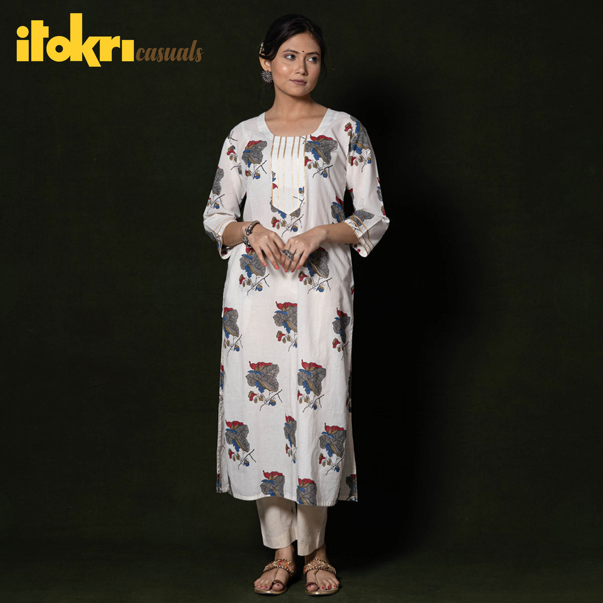 Sanganeri Block Printing Cotton Long Kurti