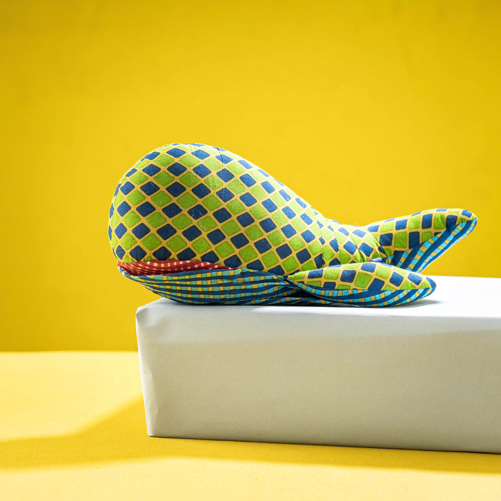 Handmade Blue Mango Stuffed Toy - Whale Puppet